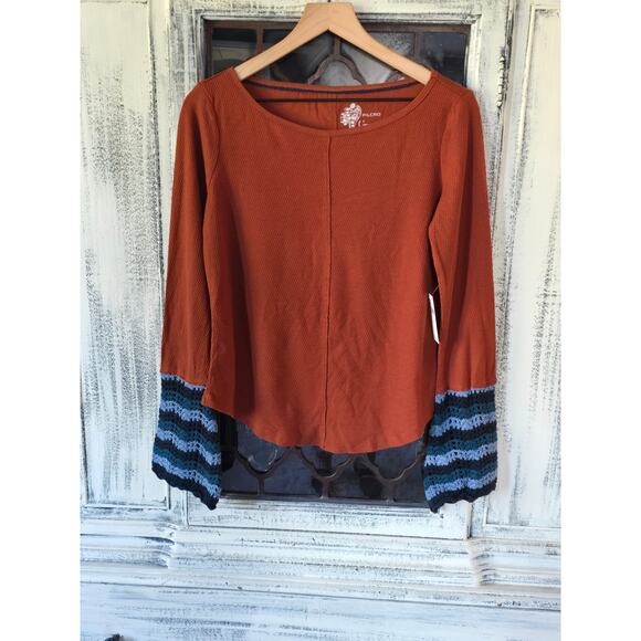 Anthropologie Cuffed Crochet Long Sleeve Top - New - Medium - Picture 5 of 5